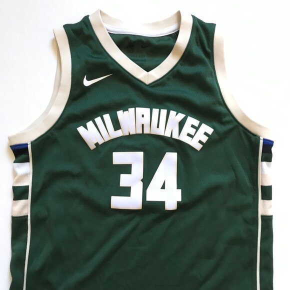 Nike Milwaukee Bucks Giannis Antetokounmpo Swingman Jersey Boys Medium #34 NBA - Picture 2 of 11